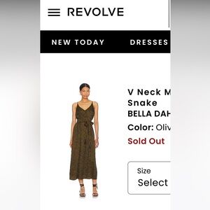 Bella Dahl snake print midi dress